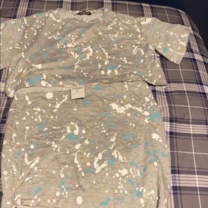 Crop top and mini skirt set